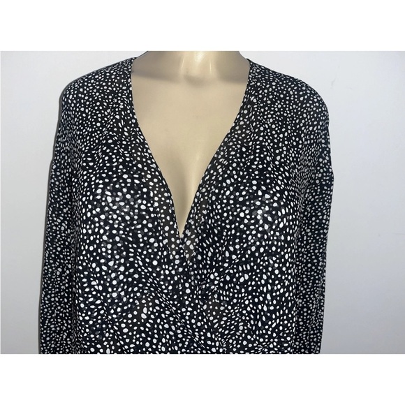 All Saints Cropped Wrap Blouse Semi Sheer Size XS - Picture 2 of 5